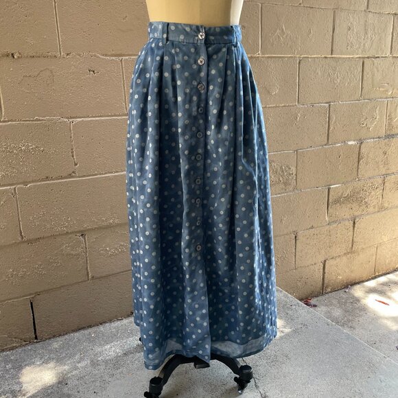 Unique home sewn button front maxi skirt - Picture 2 of 7